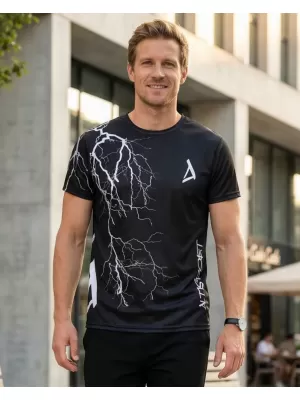 Premium-T-Shirt für Herren ALTISPORT VOJ/ALM004TR01 SCHWARZ UND WEIß