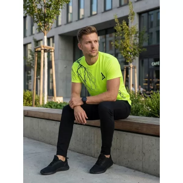  Premium-T-Shirt für Herren ALTISPORT VOJ/ALM004TR01 NEON GELB 