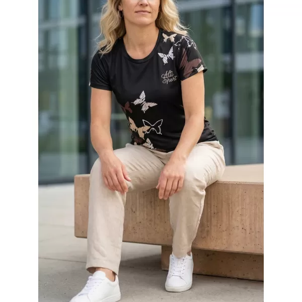  Hochwertiges Funktions-T-Shirt für Damen ALTISPORT VOJ/ALW002TR01 SCHWARZ BRAUN 