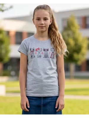 Mädchen-T-Shirt SAM 73 AXILL KT 508 HELLGRAU