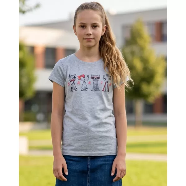  Mädchen-T-Shirt SAM 73 AXILL KT 508 HELLGRAU 
