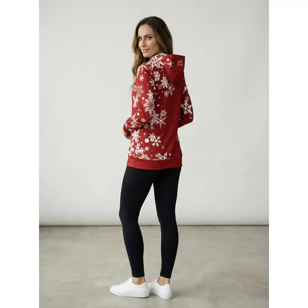  Premium-Sweatshirt für Damen ALTISPORT VOJ/ALWVN5MI01 ROT 