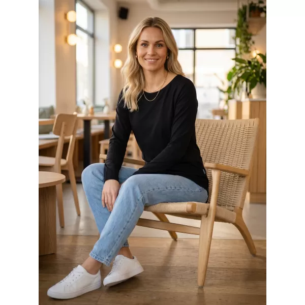  Damen-T-Shirt mit langen Ärmeln SAM 73 SHERRI WT 897 SCHWARZ 