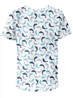 Kurz -schwaches t -Shirt WAMU DELFÍNCI WEIß/BLAU