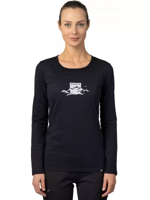 Damen-T-Shirt mit langen Ärmeln HANNAH ELARA ANTHRAZIT (WEIß)