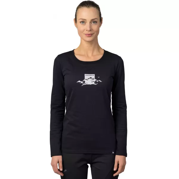  Damen-T-Shirt mit langen Ärmeln HANNAH ELARA ANTHRAZIT (WEIß) 