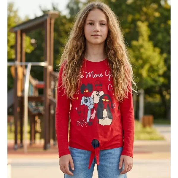  Mädchen-T-Shirt mit langen Ärmeln SAM 73 VADANIA KT 505 ROT 