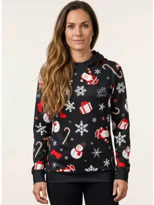 Premium-Sweatshirt für Damen ALTISPORT VOJ/ALWVN1MI01 SCHWARZ