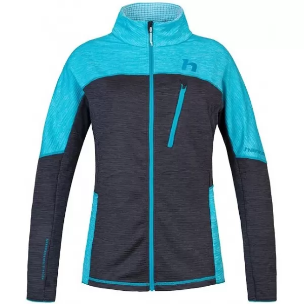  Damen-Sweatshirt HANNAH MEDA KLARWASSER/ANTHRAZITMEL 