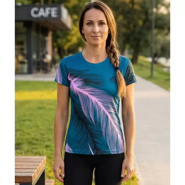  Hochwertiges Funktions-T-Shirt für Damen ALTISPORT VOJ/ALW001TR01 PETROL/HELLROSA 