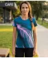 Hochwertiges Funktions-T-Shirt für Damen ALTISPORT VOJ/ALW001TR01 PETROL/HELLROSA
