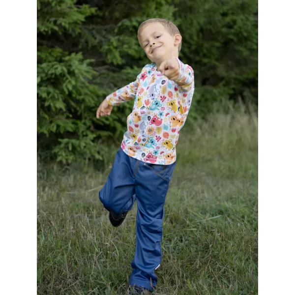  Langes Kinder -Shirt für Kinder WAMU HRAVÉ KOALY WEIß/FARBIGER 