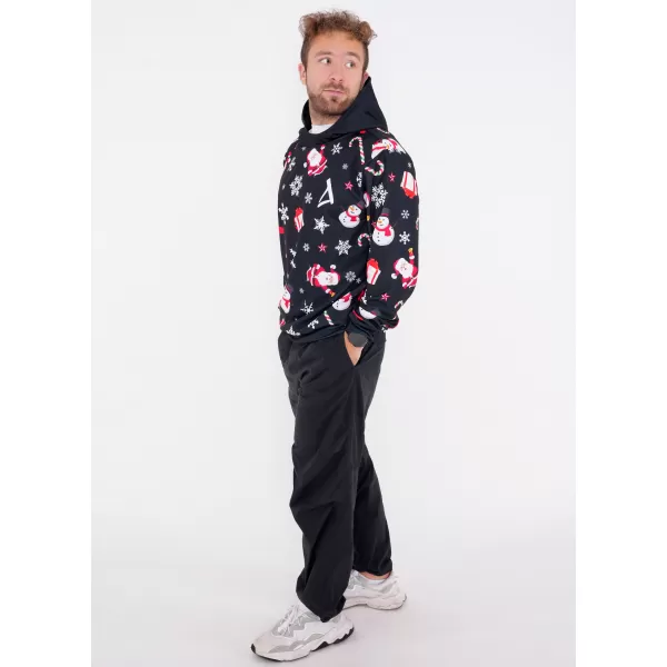  Premium-Sweatshirt für Herren ALTISPORT VOJ/ALMVN1MI01 SCHWARZ 