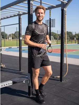 Premium-T-Shirt für Herren ALTISPORT VOJ/ALM003TR01 SCHWARZ BRAUN