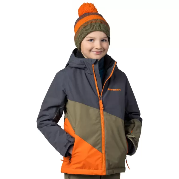  Kinderjacke HANNAH KIGALI JR ASPHALT/VERBRANNTE OLIVE 