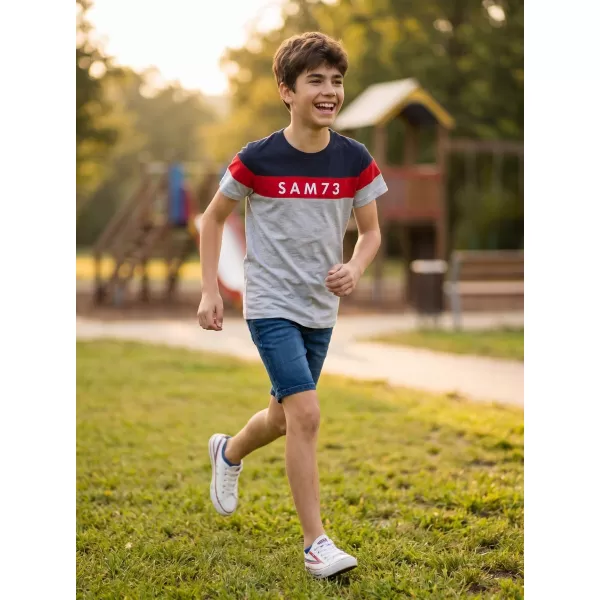 T-Shirt für Jungen SAM 73 KALLAN KT 503 HELLGRAU 