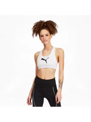Damen-BH PUMA MID IMPACT 4KEEPS GRAPHIC BRA PM 520306-52 WEIß