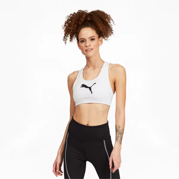  Damen-BH PUMA MID IMPACT 4KEEPS GRAPHIC BRA PM 520306-52 WEIß 