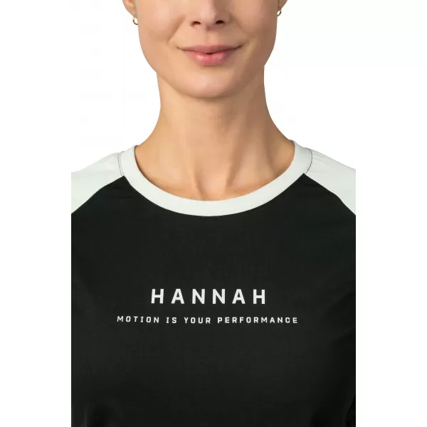  Damen-T-Shirt mit langen Ärmeln HANNAH PRIM ANTHRAZIT/MORGENBLAU 