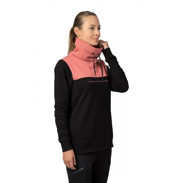  Damen-Sweatshirt HANNAH SIBELE ANTHRAZIT/VERBLASSTES ROSA 