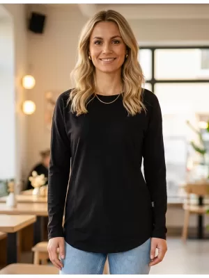 Damen-T-Shirt mit langen Ärmeln SAM 73 SHERRI WT 897 SCHWARZ
