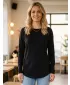 Damen-T-Shirt mit langen Ärmeln SAM 73 SHERRI WT 897 SCHWARZ