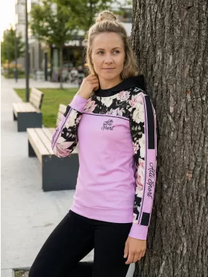 Premium-Sweatshirt für Damen ALTISPORT VOJ/ALW008MI01 HELL-PINK