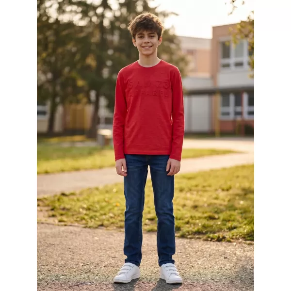  Jungen-T-Shirt mit langen Ärmeln SAM 73 CELDOR KT 501 ROT 