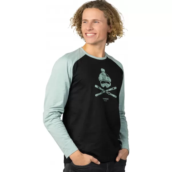  Herren-T-Shirt mit langen Ärmeln HANNAH HANES ANTHRAZIT/SCHIEFERGRAU 
