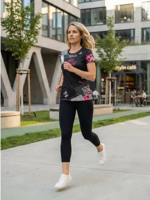 Hochwertiges Funktions-T-Shirt für Damen ALTISPORT VOJ/ALW009TR01 SCHWARZ/HELLROSA