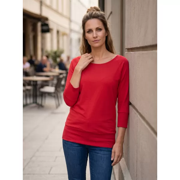 Damen-T-Shirt mit 3/4-Ärmeln SAM 73 SELMA WT 896 DUNKELROSA 