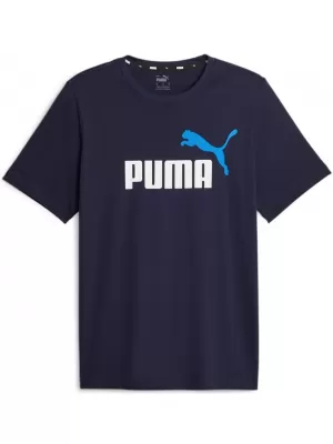 Herren-T-Shirt PUMA ESS+ 2 COL LOGO TEE 586759-07 BLAU