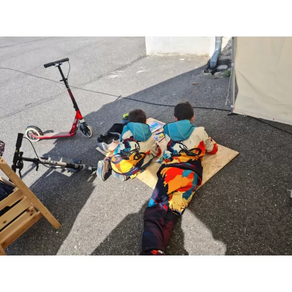  Baby Softshell Hosen WAMU MOUNTAIN BIKE TMAVÁ BUNTER 
