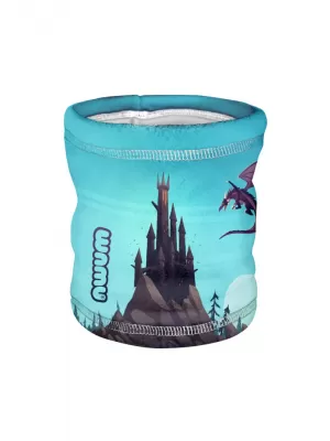 Fleece-Halstuch für Kinder WAMU DRAGON FANTASY BLAU