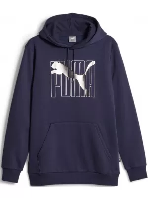 Herren-Sweatshirt PUMA ESS+ LOGO LAB HOLIDAY HOODIE FL 675924-06 BLAU