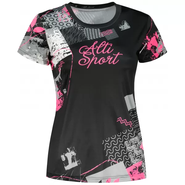  Hochwertiges Funktions-T-Shirt für Damen ALTISPORT VOJ/ALW009TR01 SCHWARZ/HELLROSA 