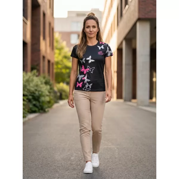  Hochwertiges Funktions-T-Shirt für Damen ALTISPORT VOJ/ALW002TR01 SCHWARZ ROSA 