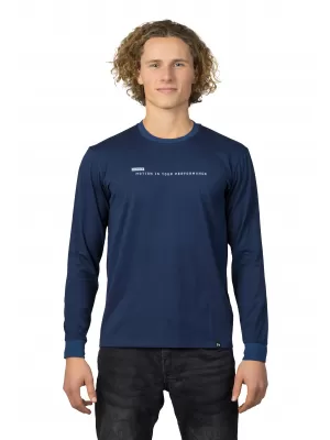 Herren-T-Shirt mit langen Ärmeln HANNAH KIRK PATRIOTBLAU