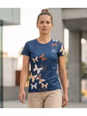 Hochwertiges Funktions-T-Shirt für Damen ALTISPORT VOJ/ALW002TR01 MARINE/BRAUN