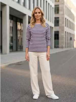 Damen-T-Shirt mit langen Ärmeln SAM 73 PRUDENCE WT 893 ALTE ROSE