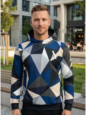 Premium-Sweatshirt für Herren ALTISPORT VOJ/ALM007MI01 MARINEBLAU/BRAUN