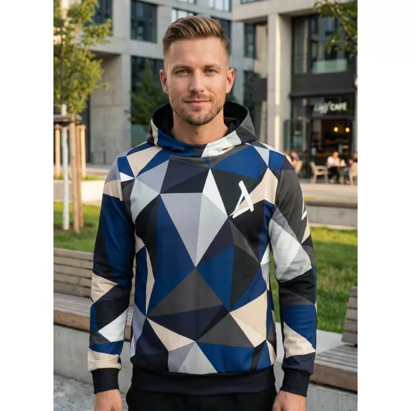  Premium-Sweatshirt für Herren ALTISPORT VOJ/ALM007MI01 MARINEBLAU/BRAUN 
