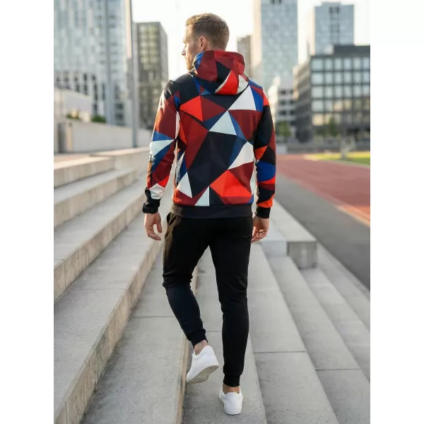  Premium-Sweatshirt für Herren ALTISPORT VOJ/ALM007MI01 MARINEBLAU/ROT 