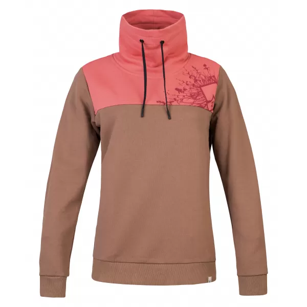  Damen-Sweatshirt HANNAH SIBELE COCA-MOKKA/VERBLASSTES ROSA 