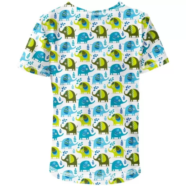  Kurz -schwaches t -Shirt WAMU SLŮŇATA WEIß/BLAU 