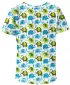 Kurz -schwaches t -Shirt WAMU SLŮŇATA WEIß/BLAU