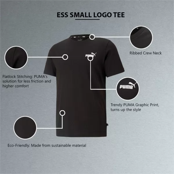  Herren-T-Shirt PUMA ESS SMALL LOGO TEE 586668-01 SCHWARZ 