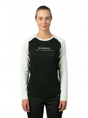 Damen-T-Shirt mit langen Ärmeln HANNAH PRIM ANTHRAZIT/MORGENBLAU
