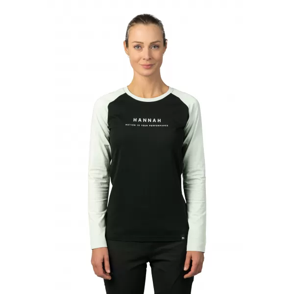  Damen-T-Shirt mit langen Ärmeln HANNAH PRIM ANTHRAZIT/MORGENBLAU 