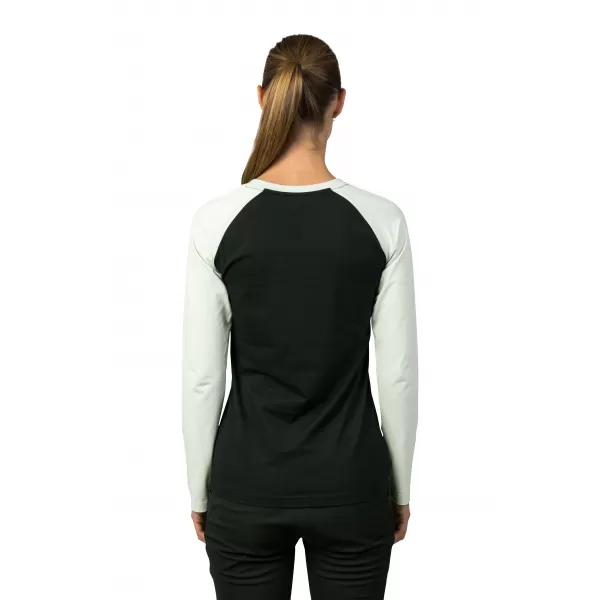  Damen-T-Shirt mit langen Ärmeln HANNAH PRIM ANTHRAZIT/MORGENBLAU 